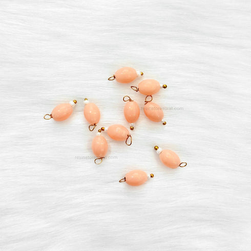 Light Pink Jhumka Beads - 10 Pcs